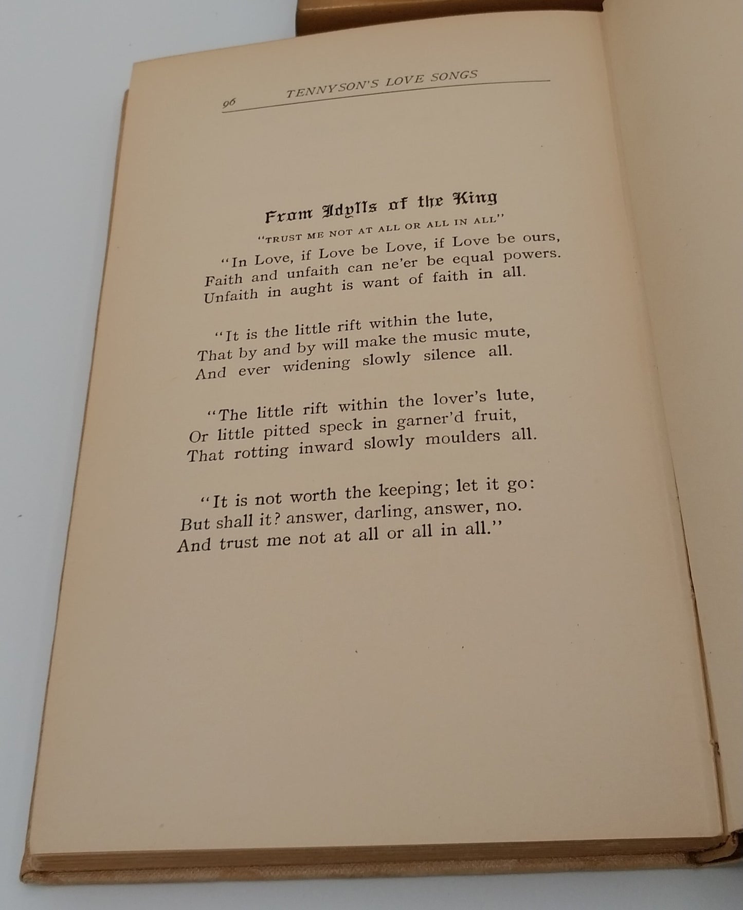 Love Songs From Tennyson