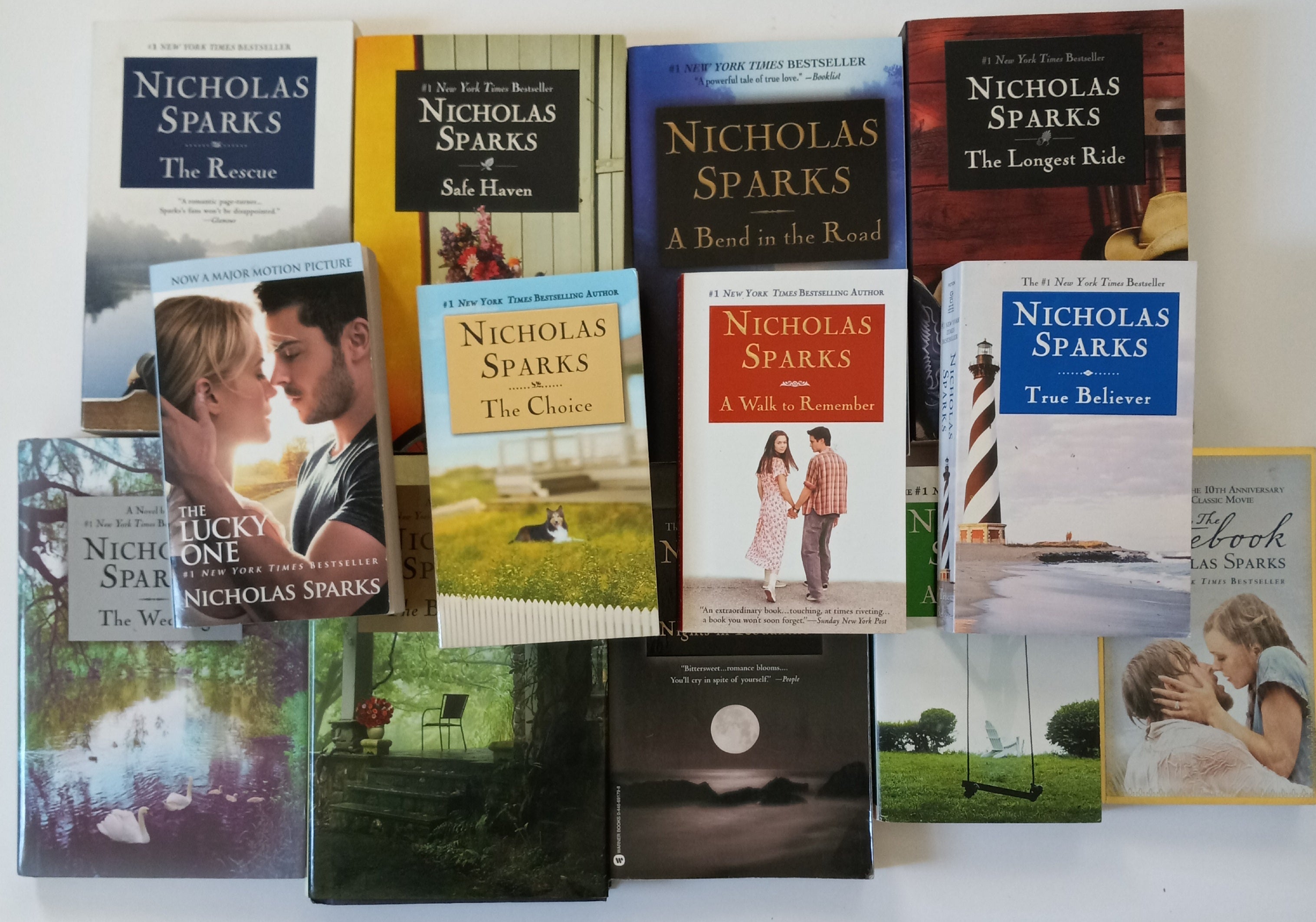 Nicholas Sparks Books (Lot of 13) – Josephine's Paradox Bookstore