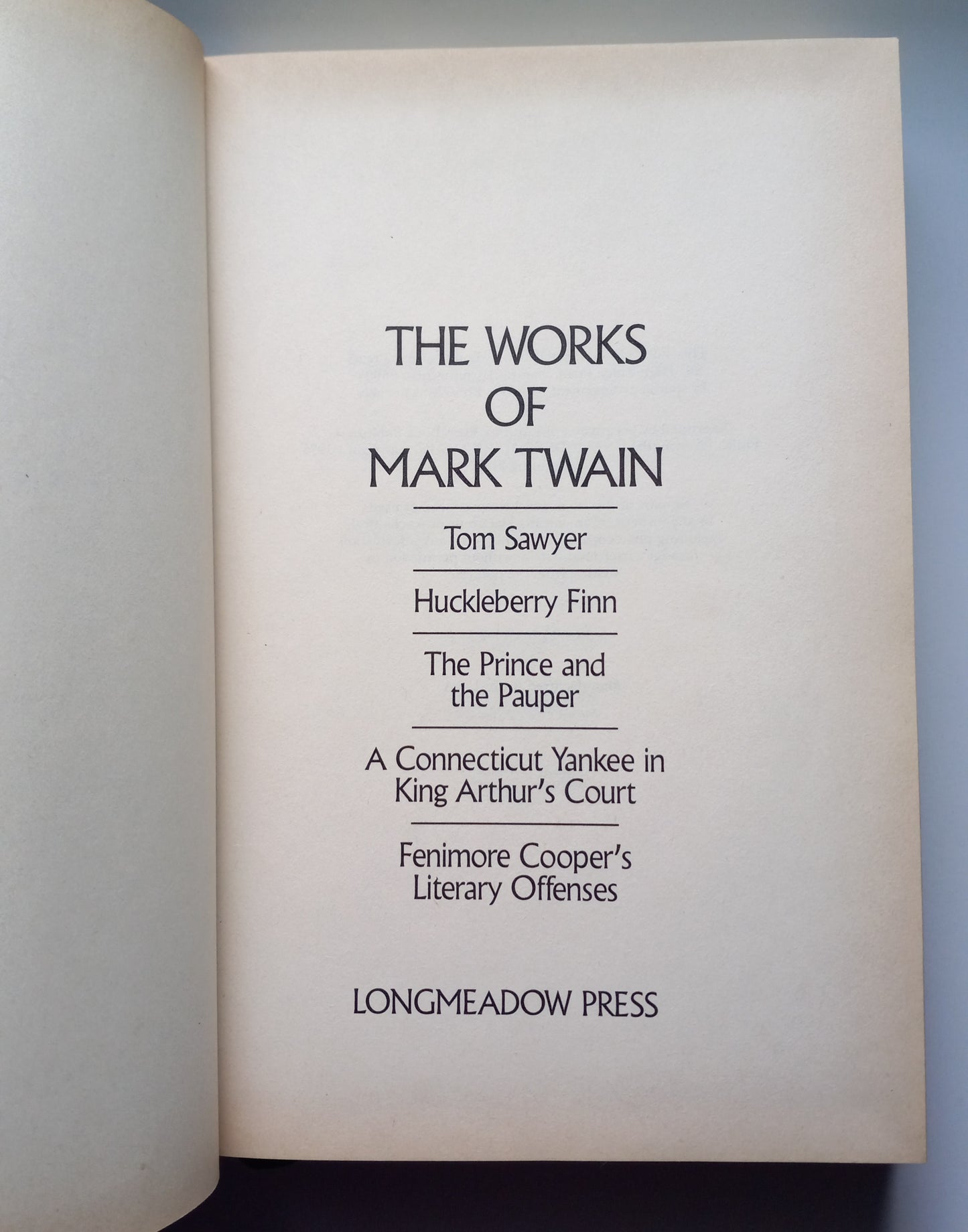 The Works of Mark Twain