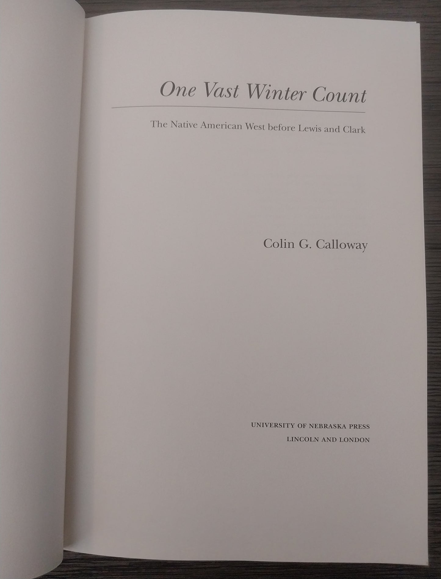 One Vast Winter Count