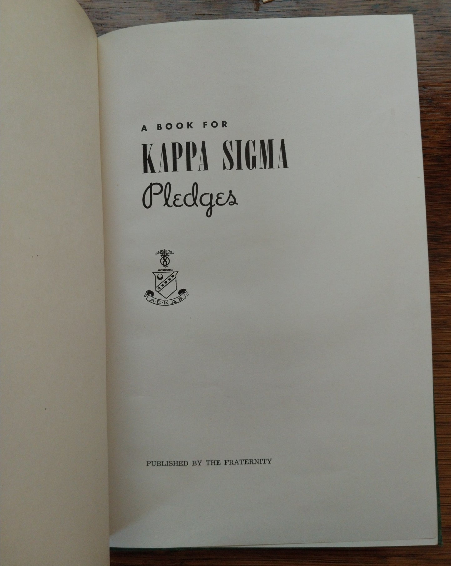 Kappa Sigma Pledge Manual