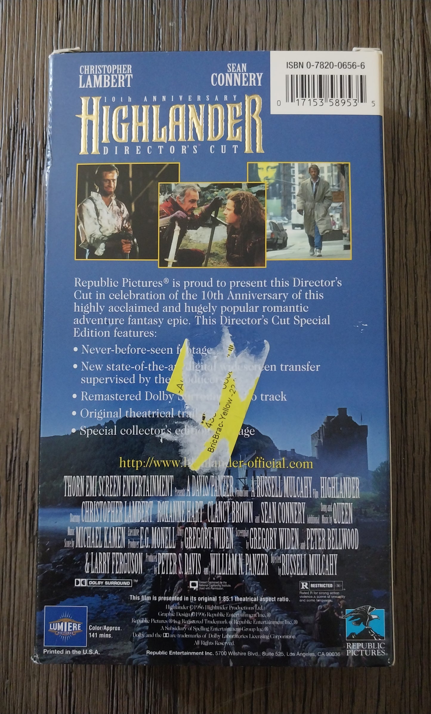 Highlander VHS