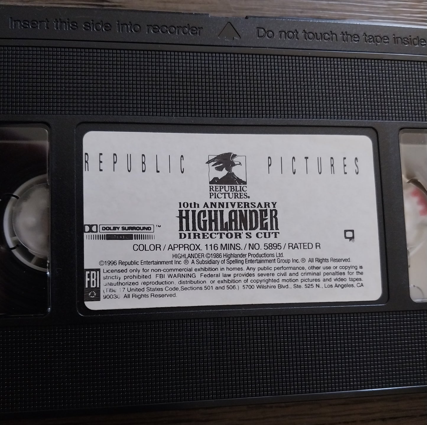 Highlander VHS