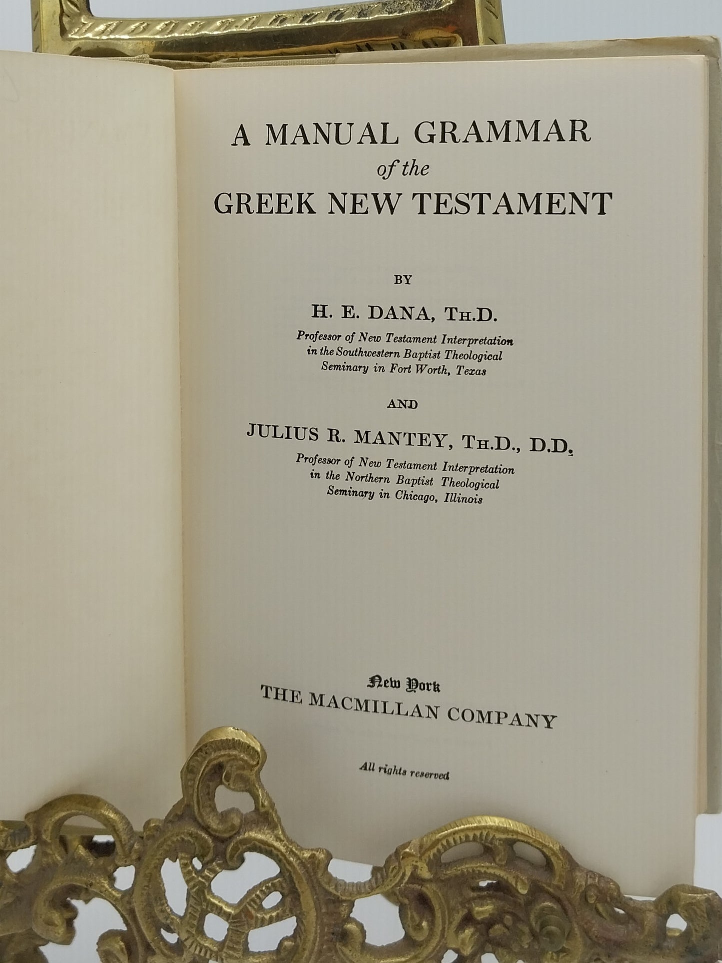 A Manual Grammar Of The Greek New Testament