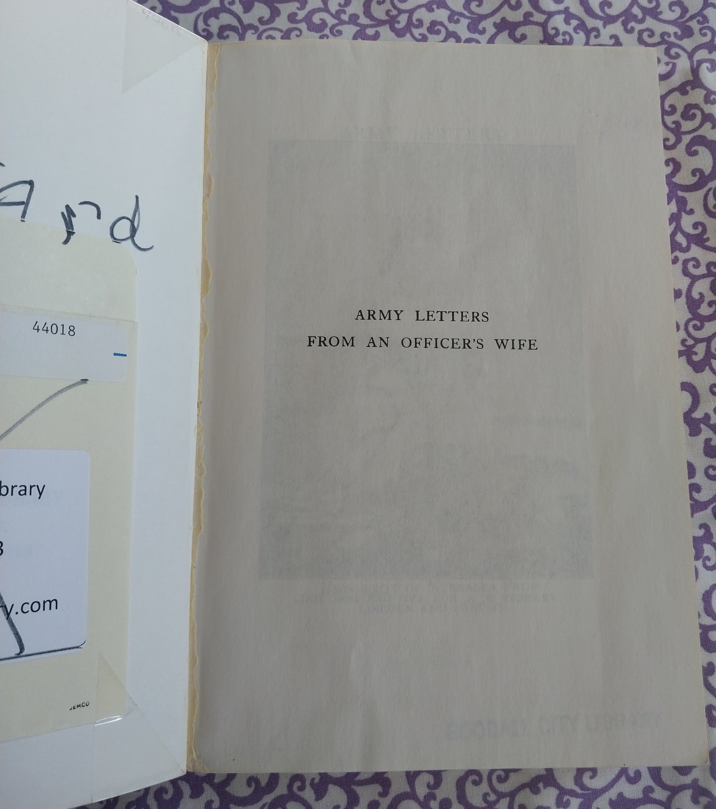 Army Letters From An Officer's Wife