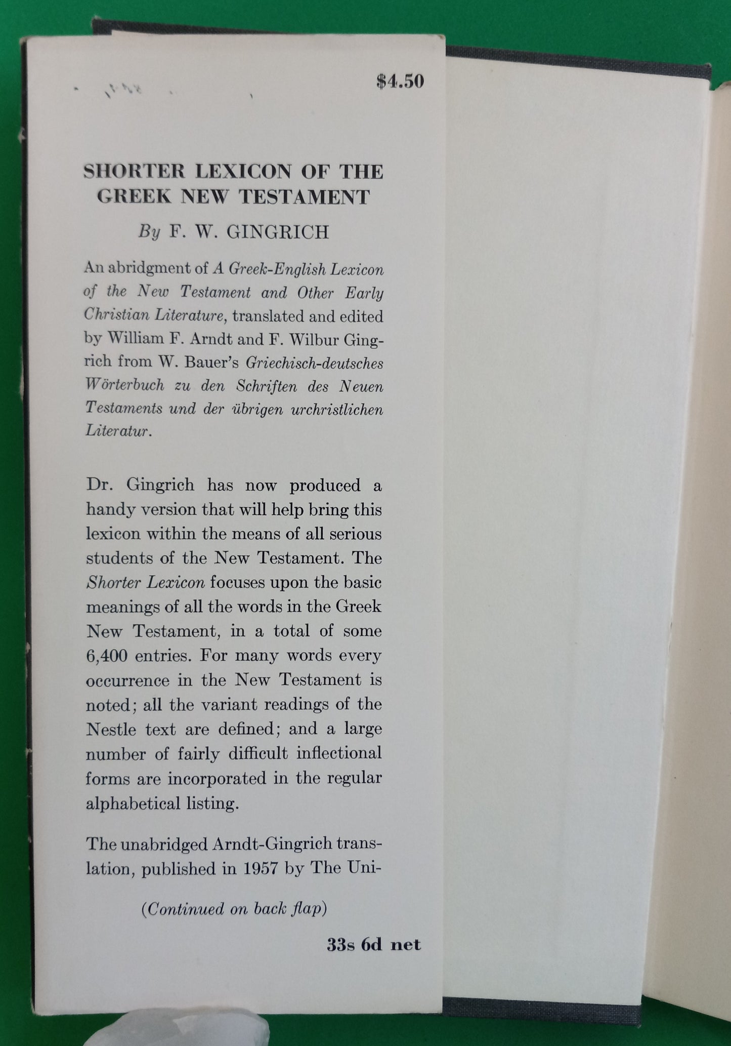 Shorter Lexicon of the Greek New Testament